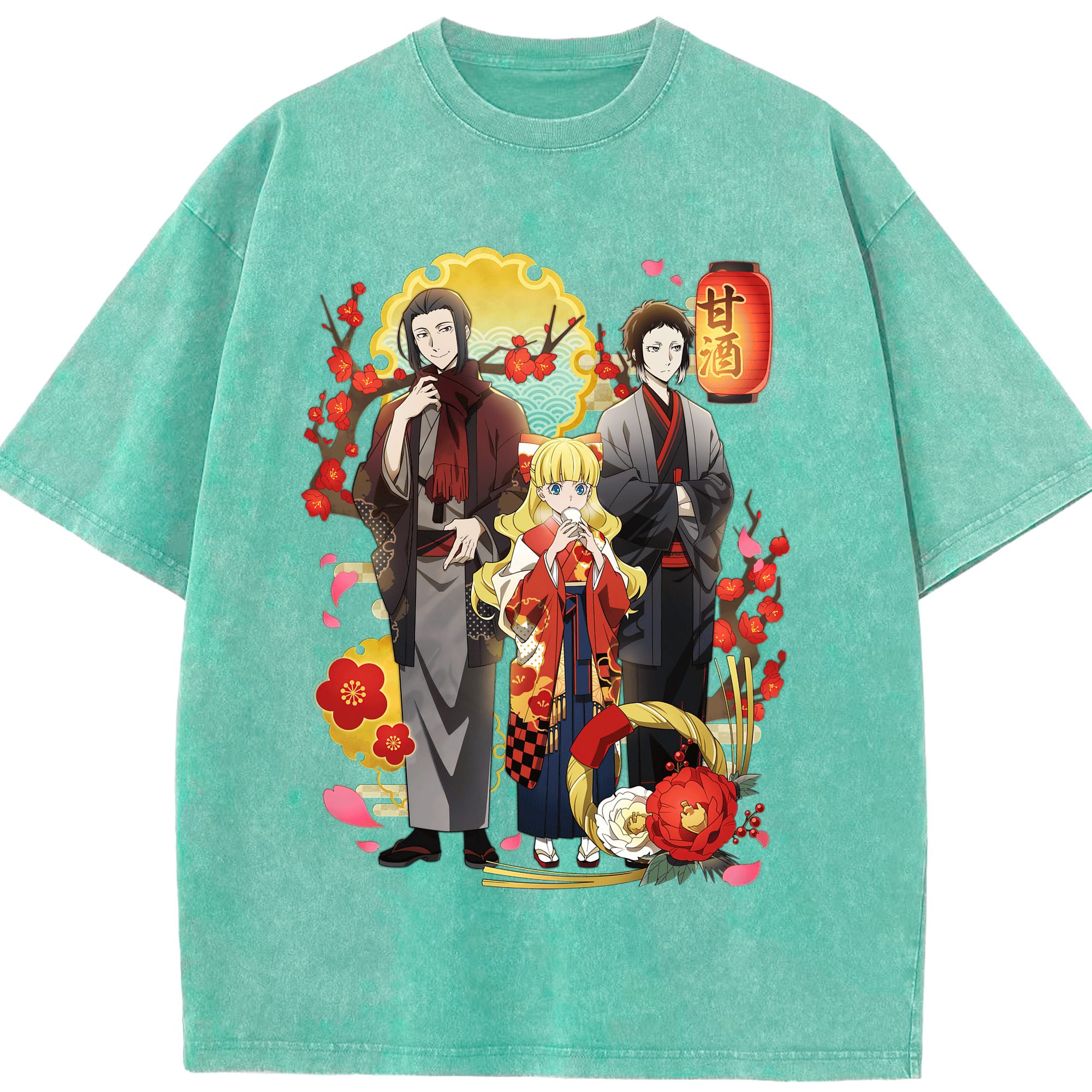 （画像用） 文豪ストレイドッグス Bungo Stray Dogs 綿100% ヴィンテージ風 半袖Tシャツ（フロントプリント）